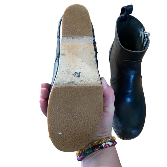 SWEDISH HASBEENS Emy Zipper Boots Black HASBEEN booties 36 6 - Picture 5 of 8